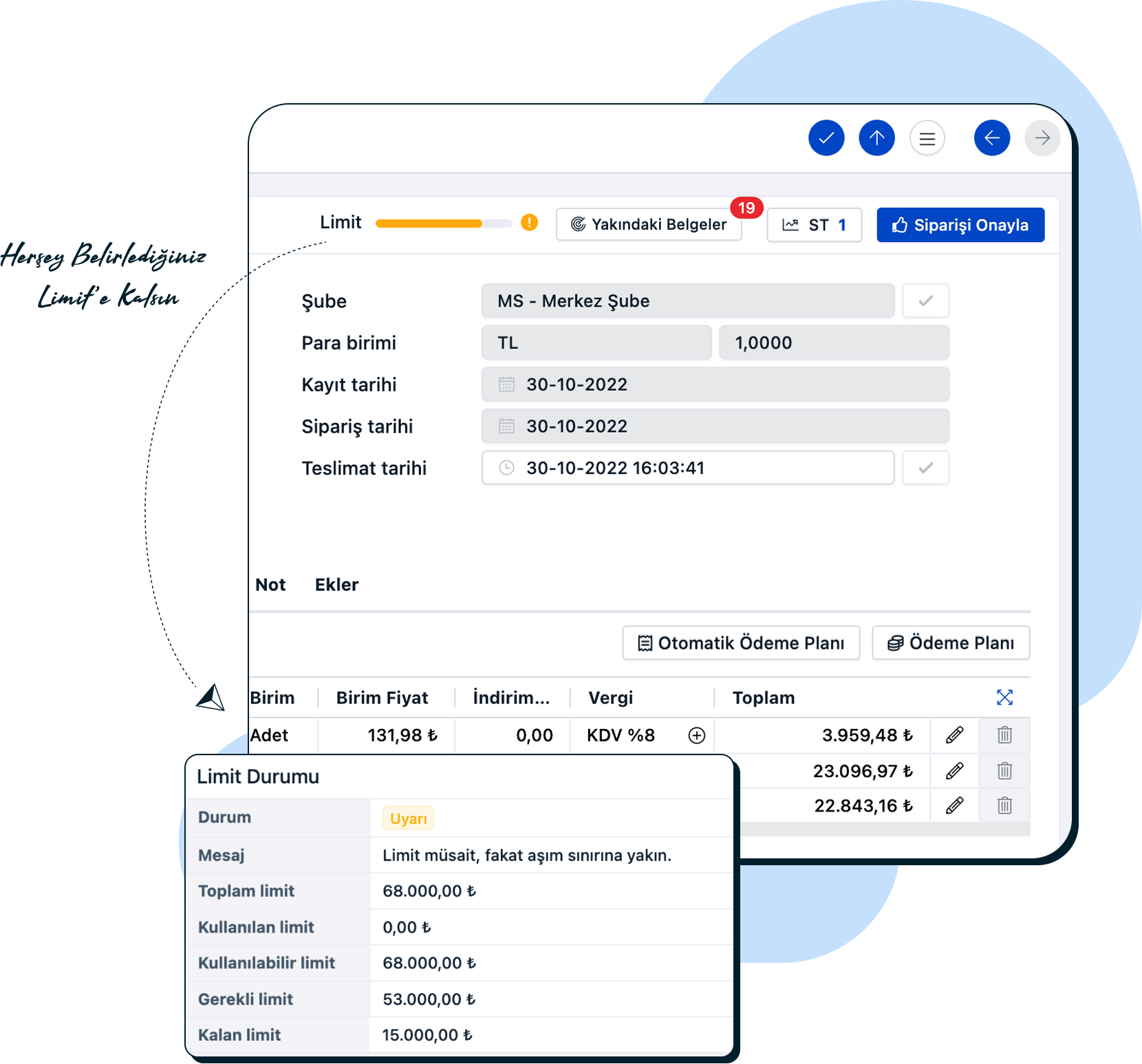 Riskli müşterileriniz için uyarılar alın.