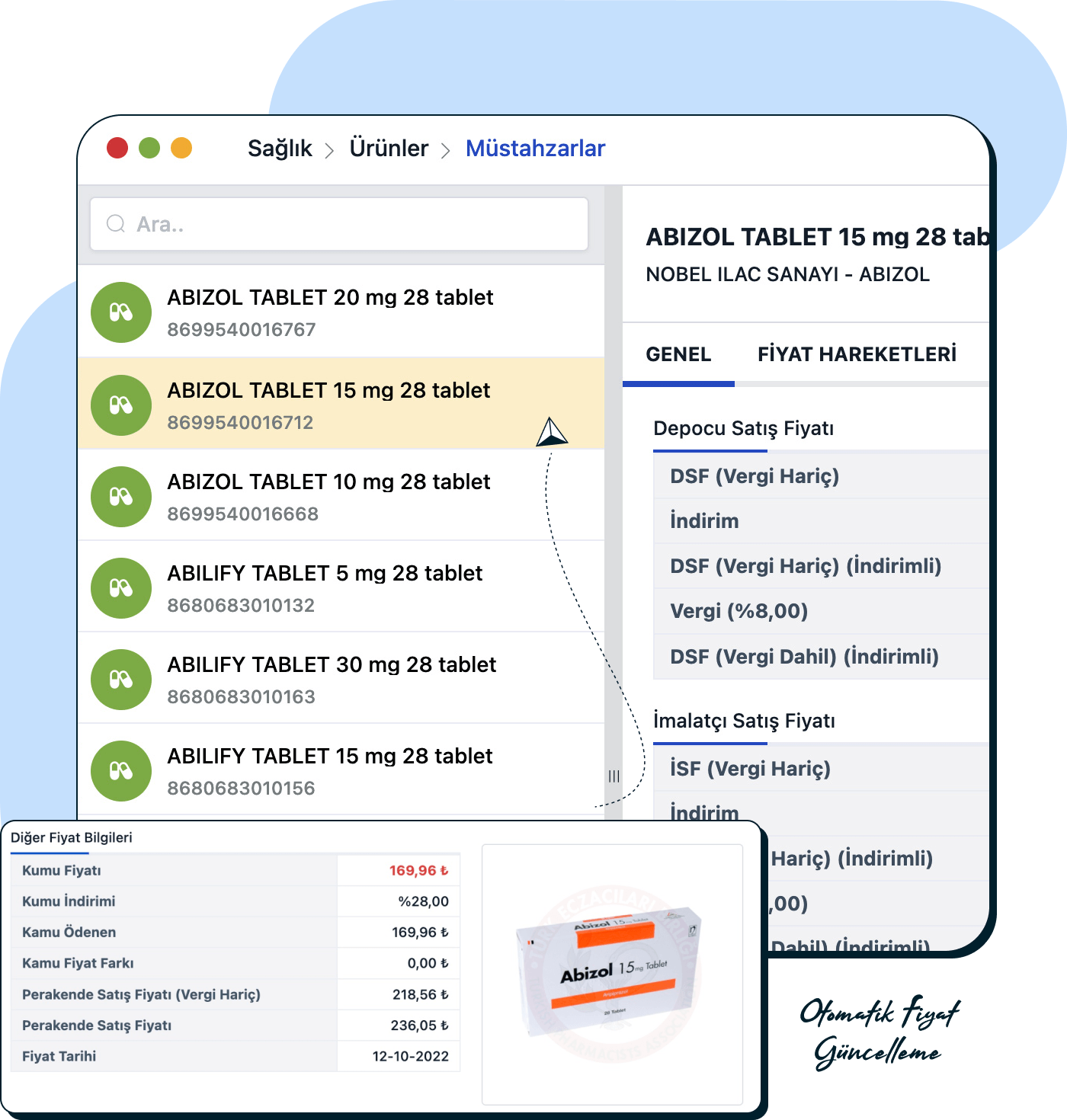 Müstahzar listenizi otomatik oluşturun.