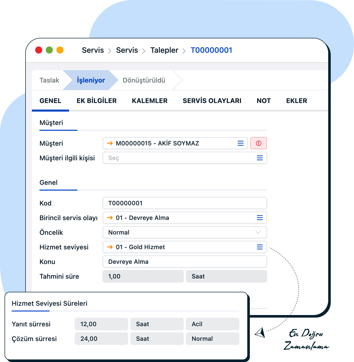 Servis taleplerini hızlıca karşılayın ve %35’ini iş emri oluşmadan çözün.