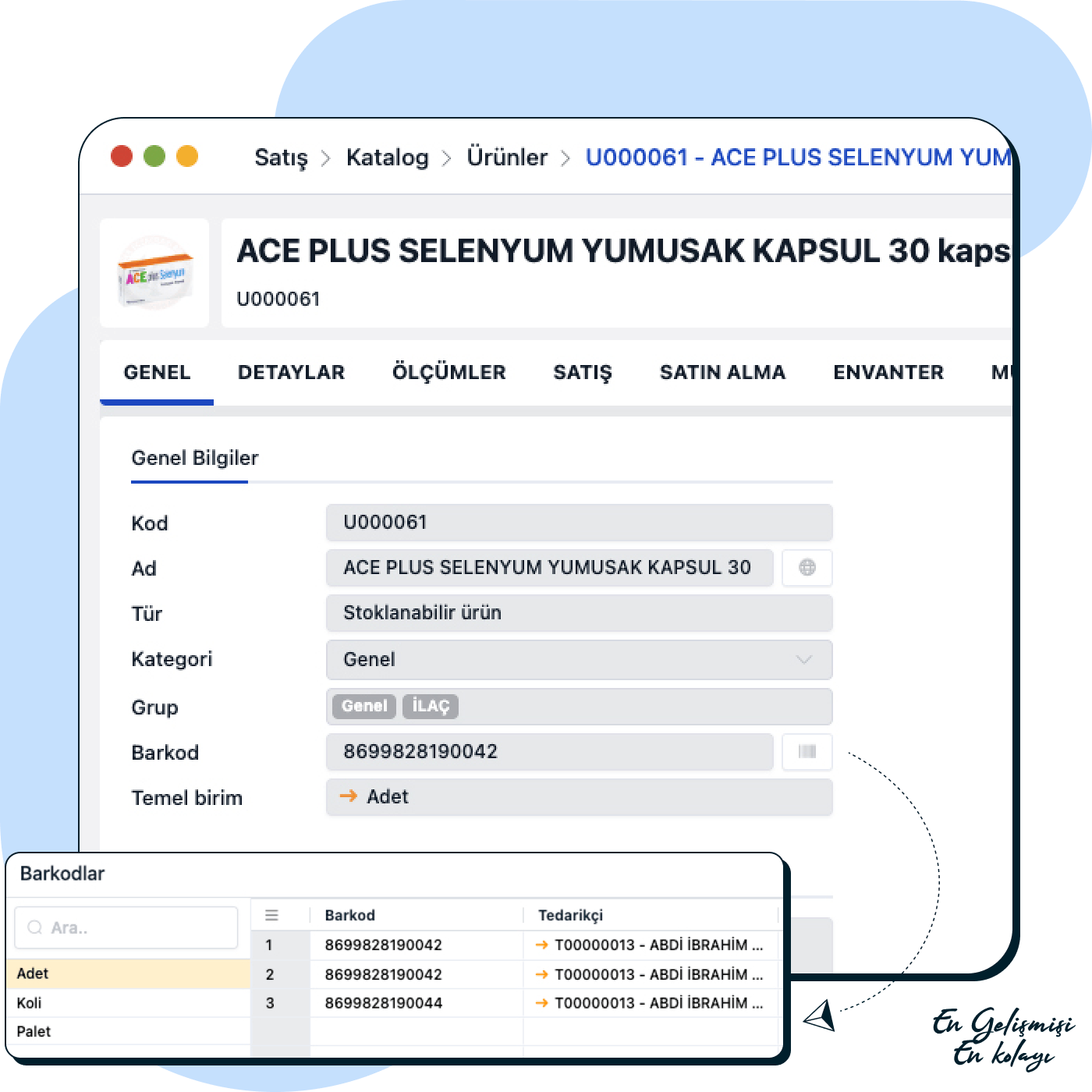 Envanteri optimize edin, karmaşık öğeleri yönetin.