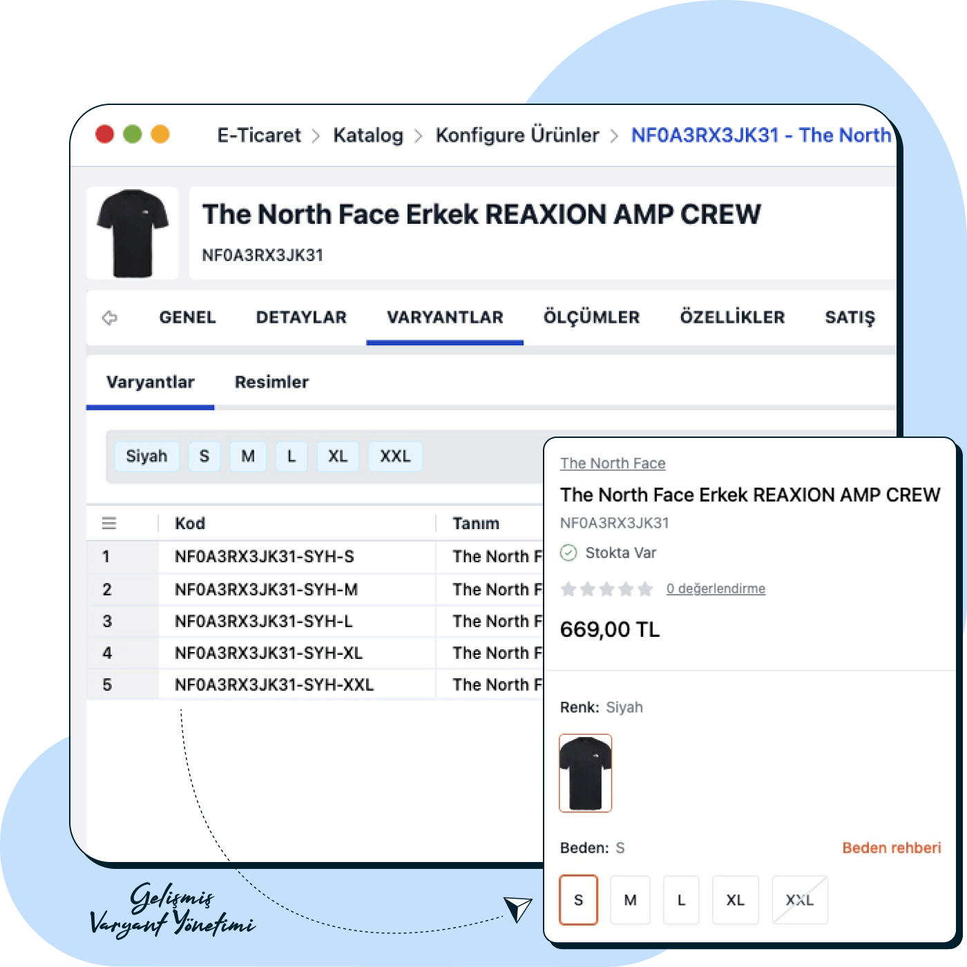 Ürünlerinizi konfigüre ederek daha kolay yönetin.