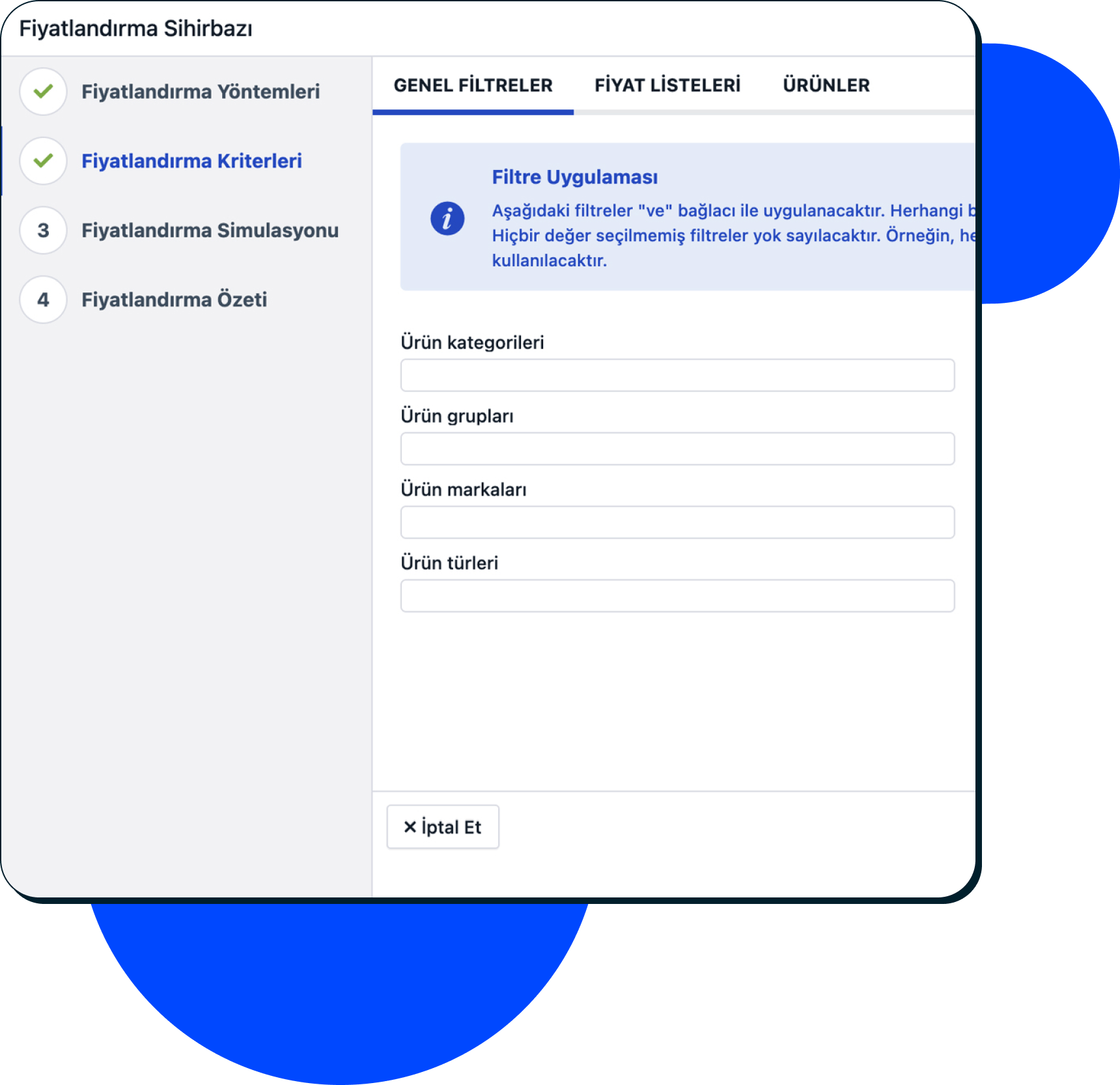 Fiyatlandırma Kriterleri