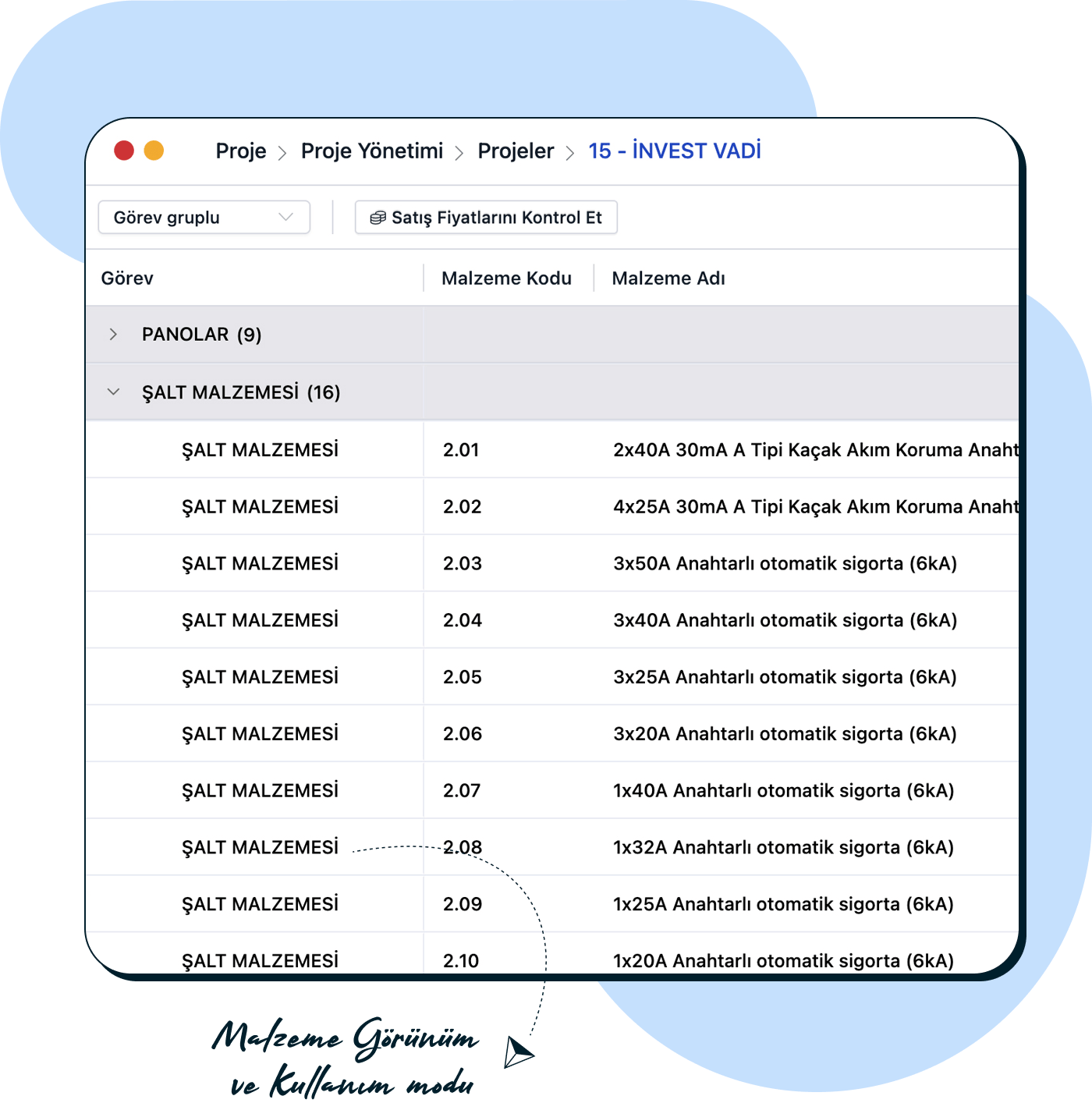 Malzeme maliyetlerini ve tedariklerini planlayın.