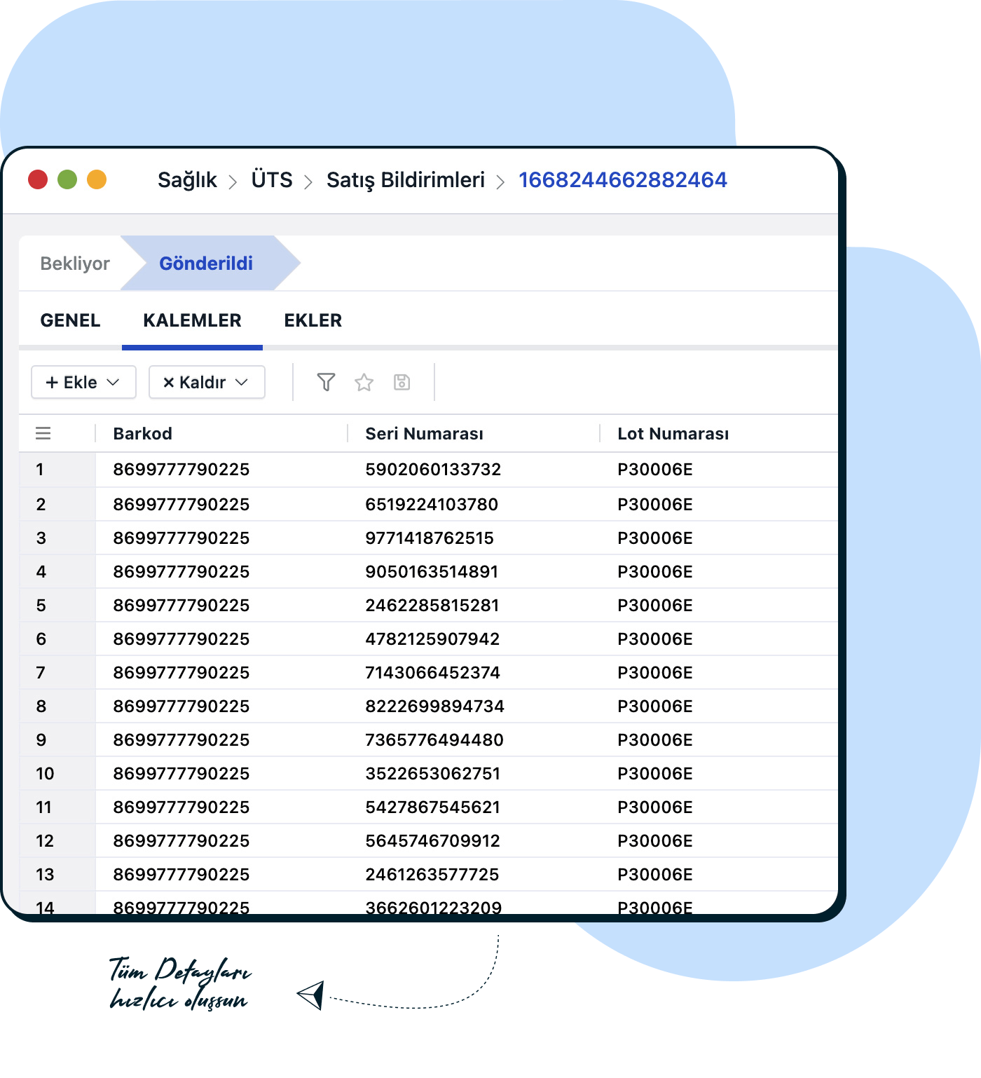 Onaylı ürünleriniz için bildirimleri tek ekranda yönetin.